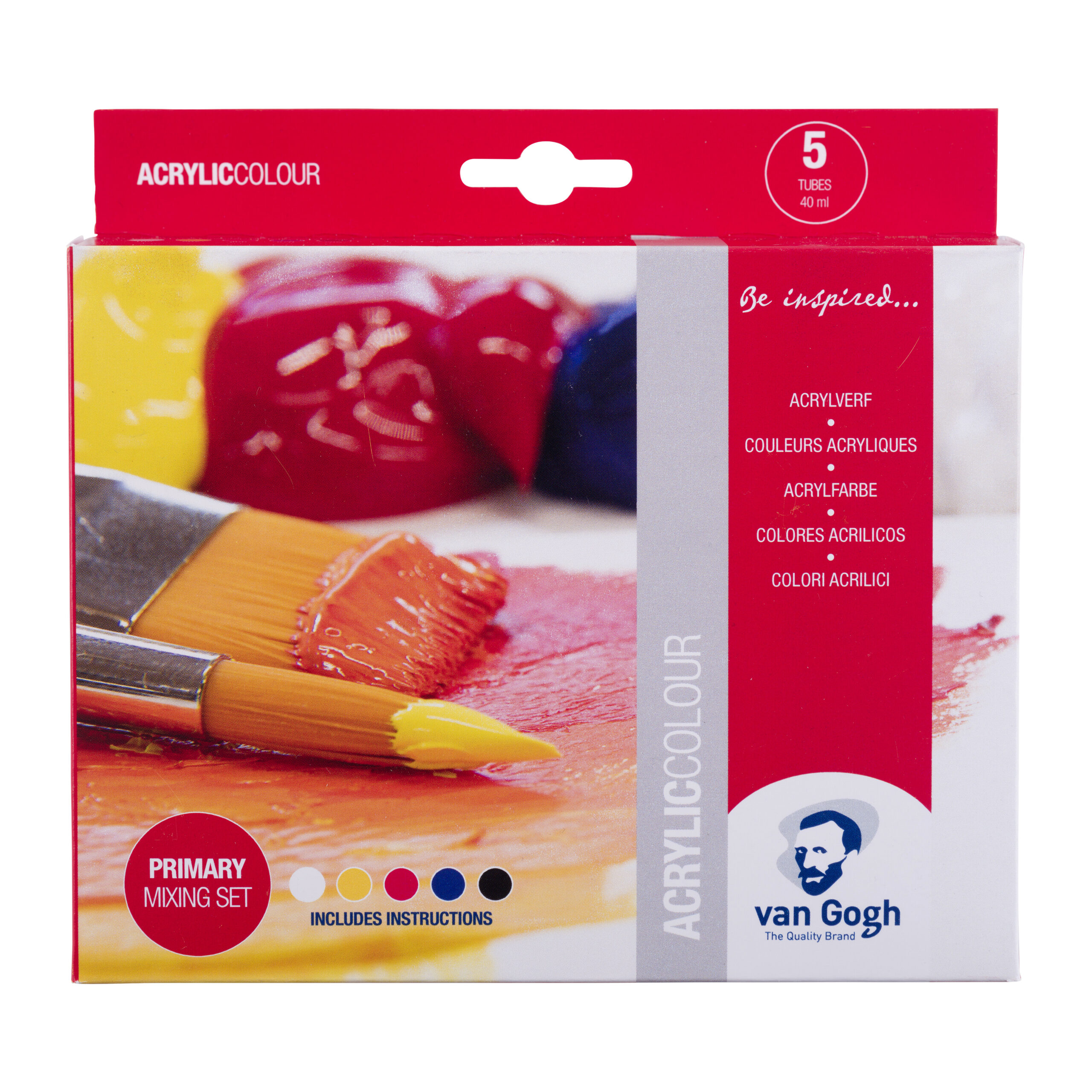Van Gogh Acrylverf primaire mengset | 5 x 40 ml