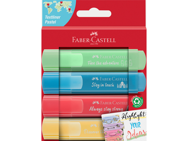 Tekstmarker FC 46 Pastel set 4 stuks (licht