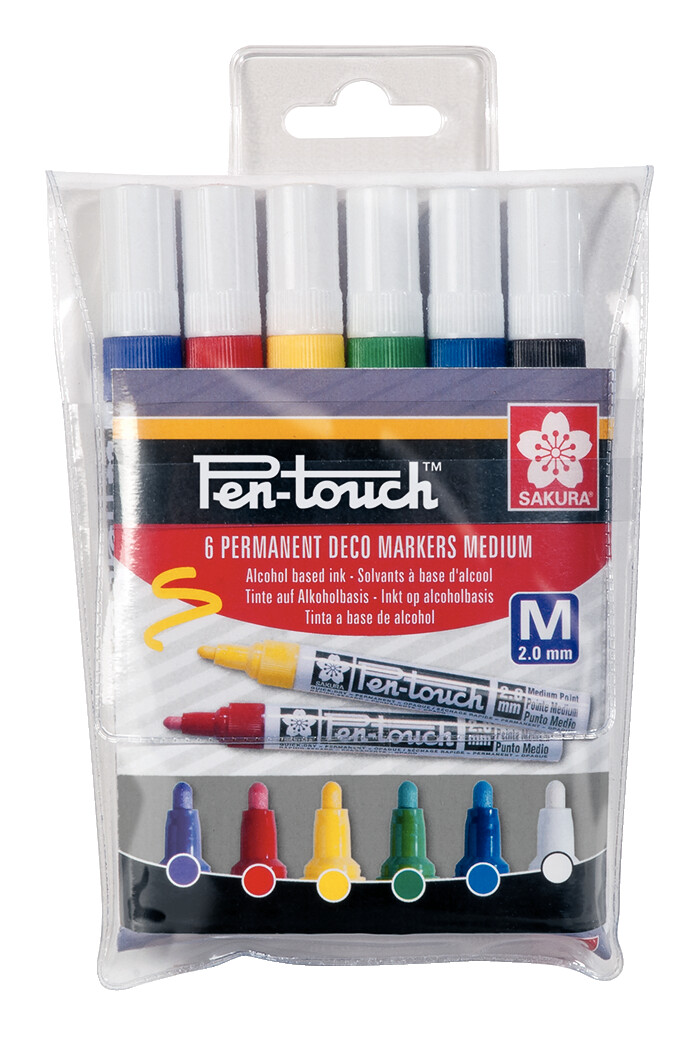 Sakura Pen-Touch Medium set | 6 kleuren