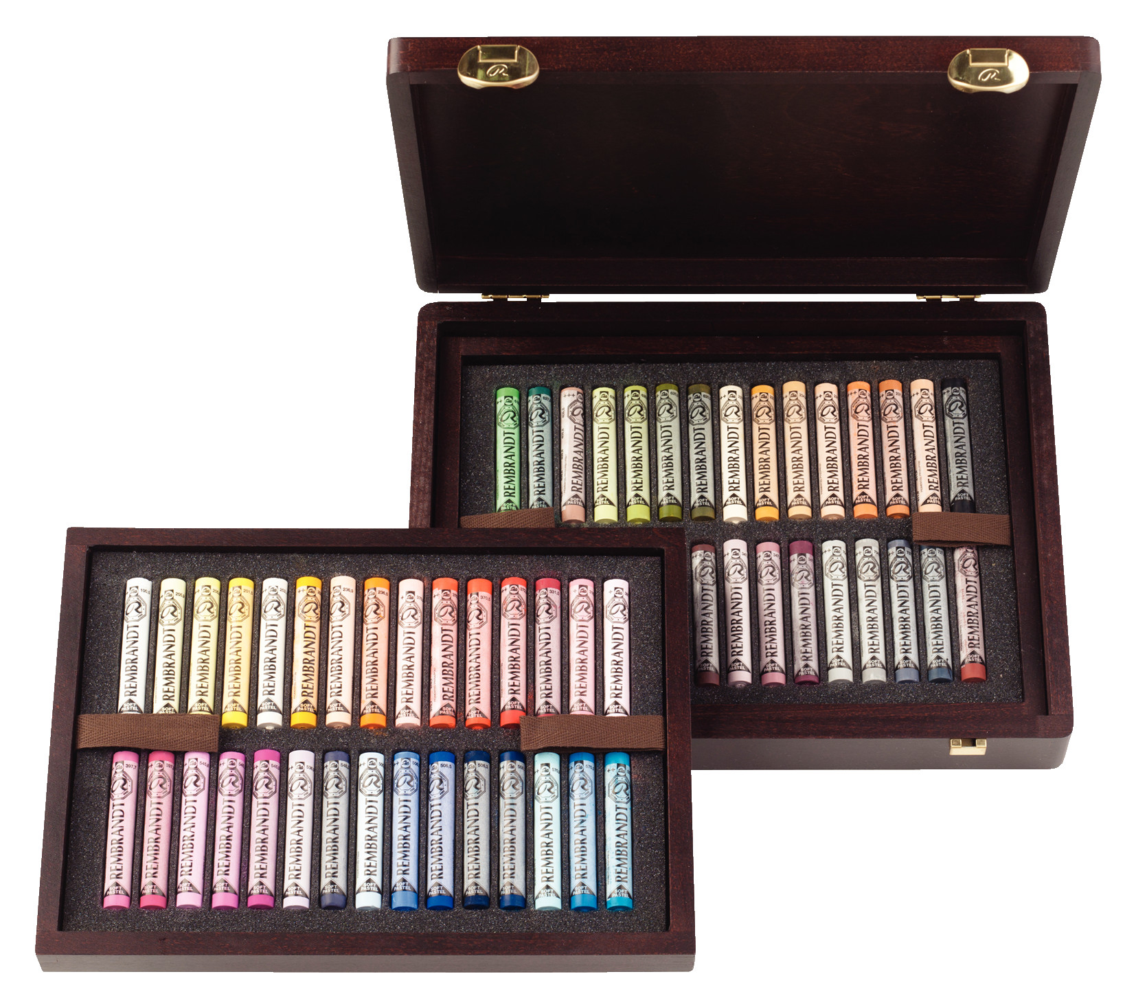 Rembrandt Soft pastel houten kist set Portretselectie Deluxe | 60 hele pastels