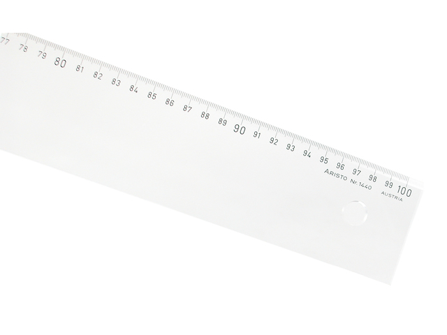 Liniaal Aristo 100cm glashelder plexiglas