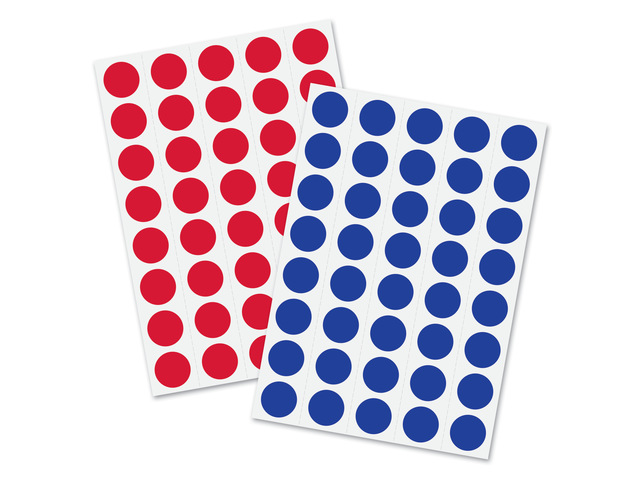 Plak stippen Sigel 1040 stuks Ø 19 mm, rood, blauw, papier