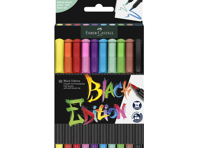 Brushpen FC Black Edition 10 stuks in karton etui
