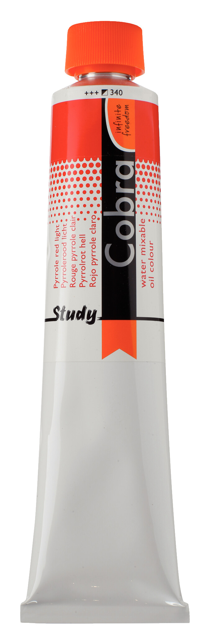 Cobra Study Water Vermengbare Olieverf Tube 200 ml Pyrrolerood Licht 340