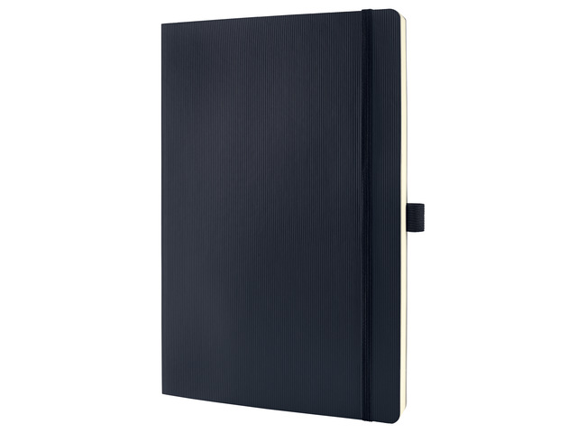 Notitieboek Conceptum A4 zwart 5mm ruit softcover 194pag 80gr