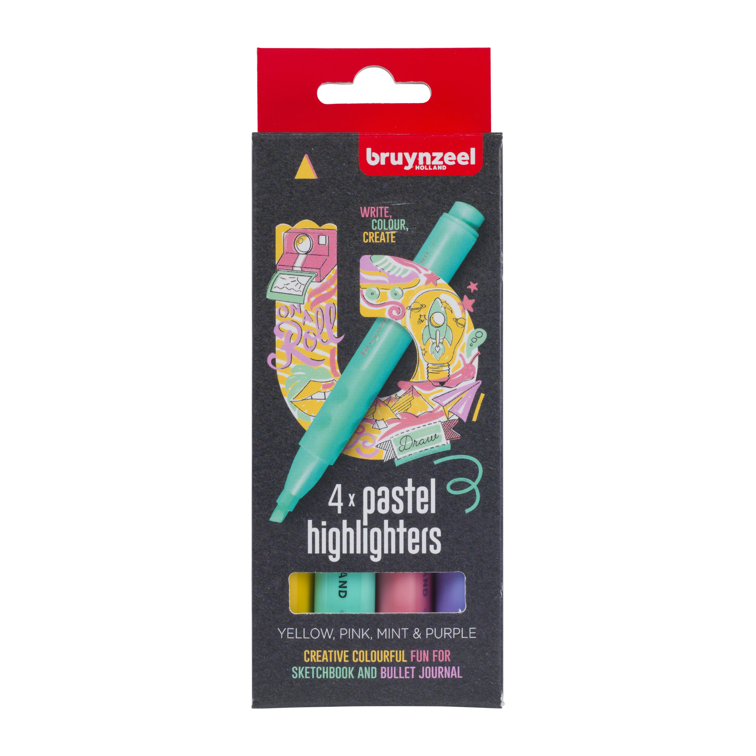 Bruynzeel Highlighters set pastel 4 kleuren