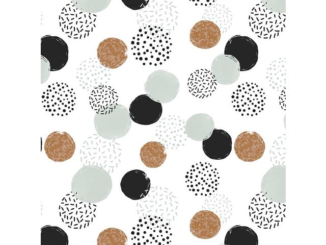 Toonbankrol papier dots wit 80 grams 30 cm breed 200 meter