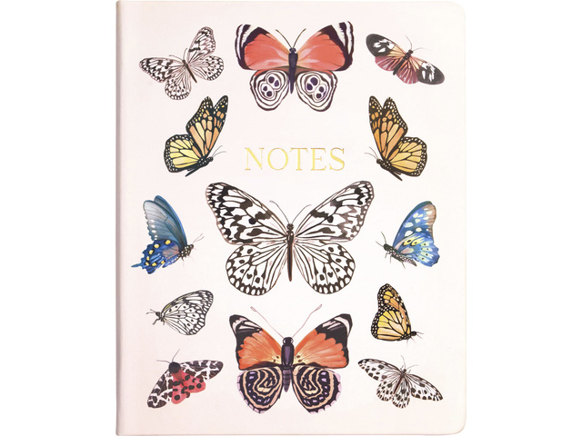 Notitieboek Eccolo Butterflies lijn ca.20x25cm 80gr. 256pag.