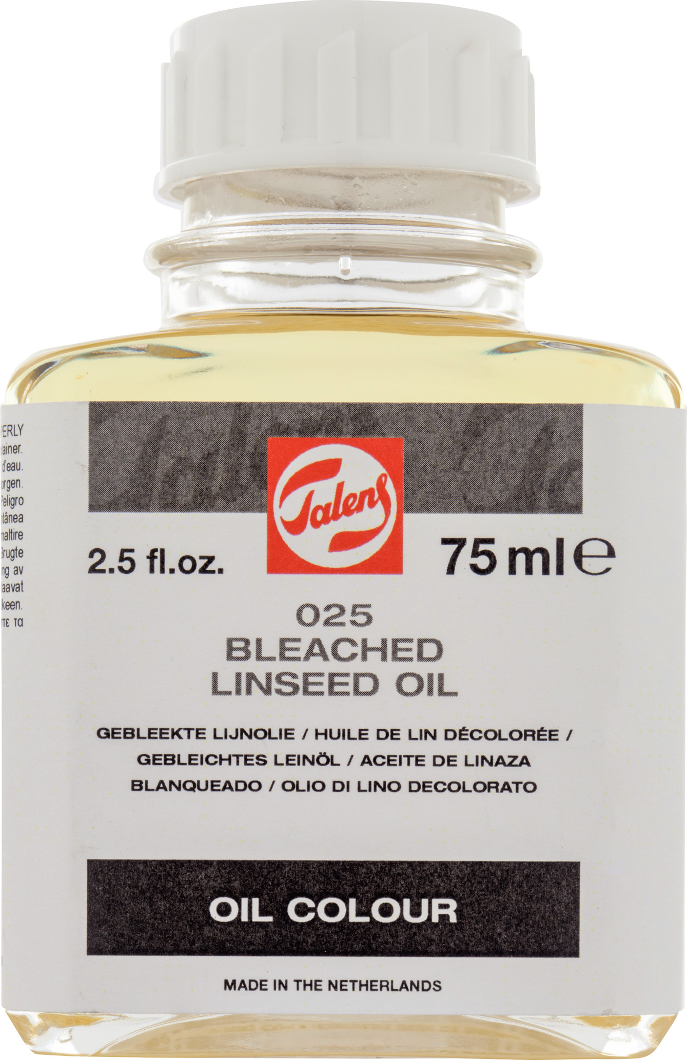 Talens Gebleekte Lijnolie 025 Fles 75 ml