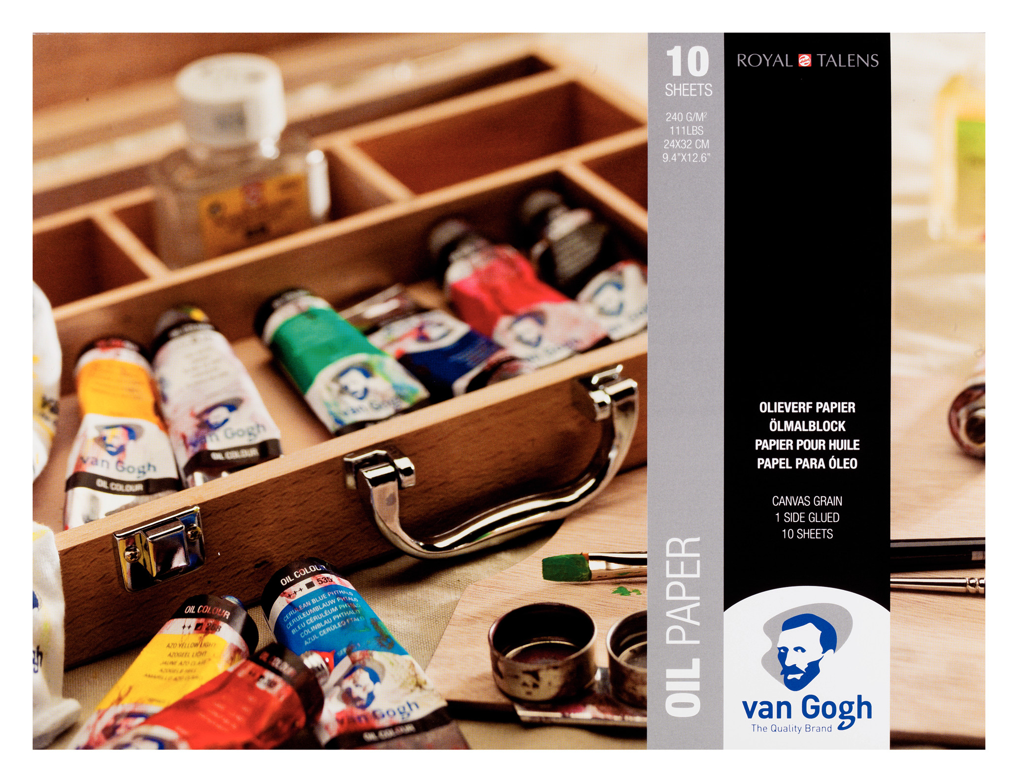 Van Gogh Blok met olieverfpapier 10 vellen 240 g formaat 24 x 32 cm