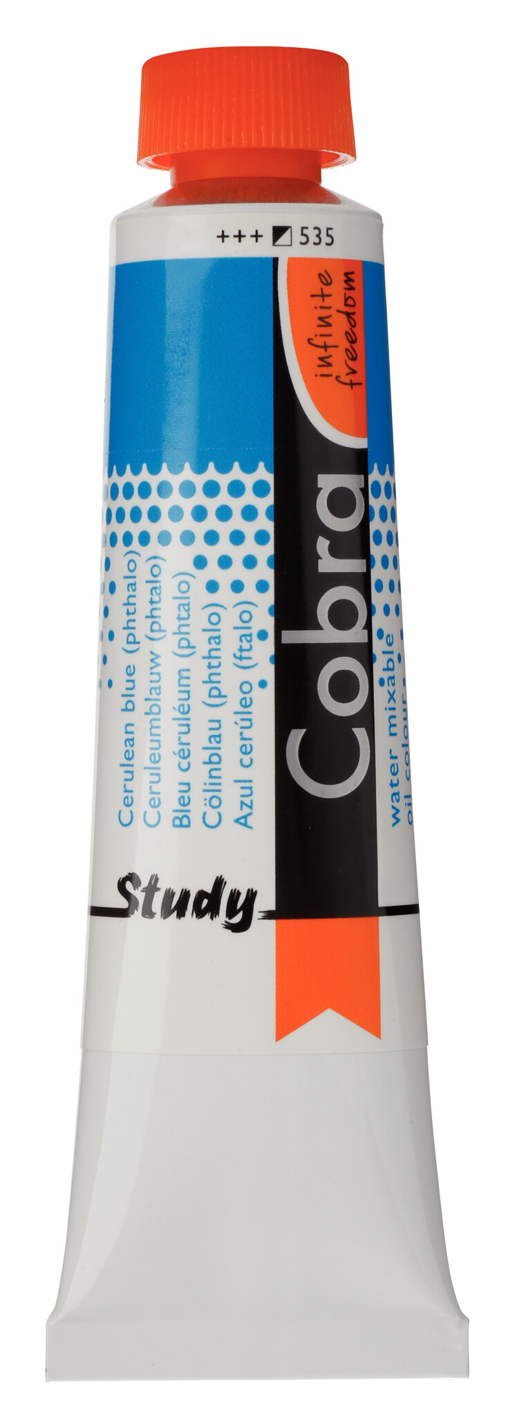 Cobra Study Water Vermengbare Olieverf Tube 40 ml Ceruleumblauw (Phtalo) 535