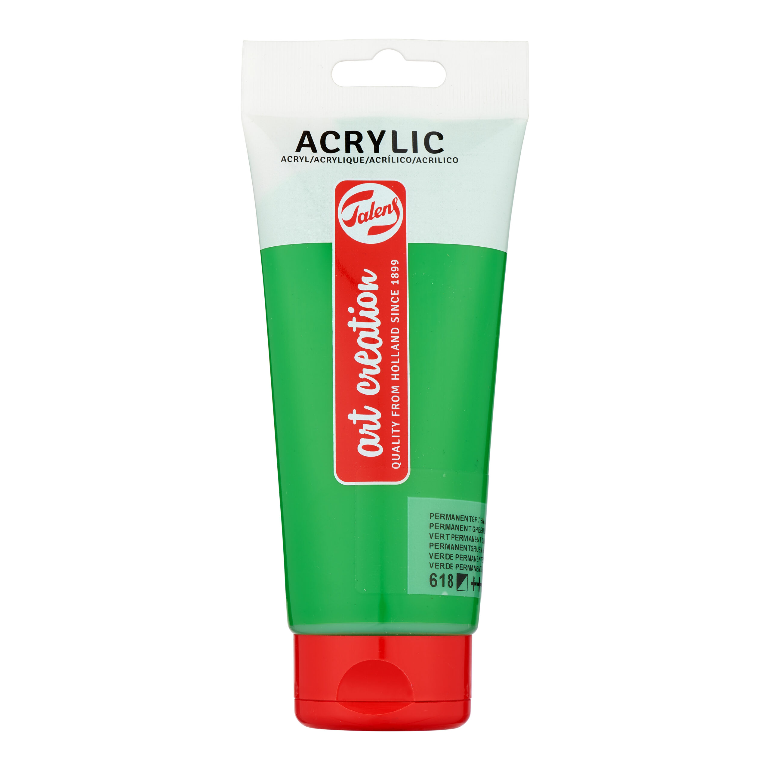 Talens Art Creation Acrylverf Tube 200 ml Permanentgroen Licht 618