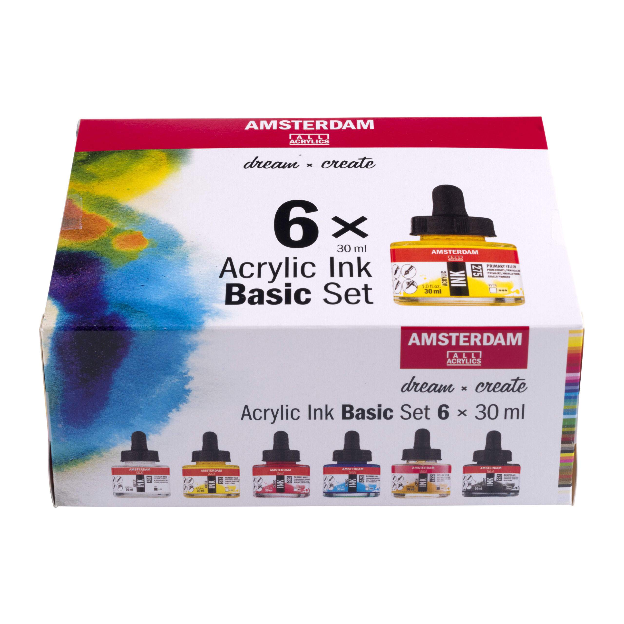 Amsterdam Acrylinkt basisset | 6 x 30 ml