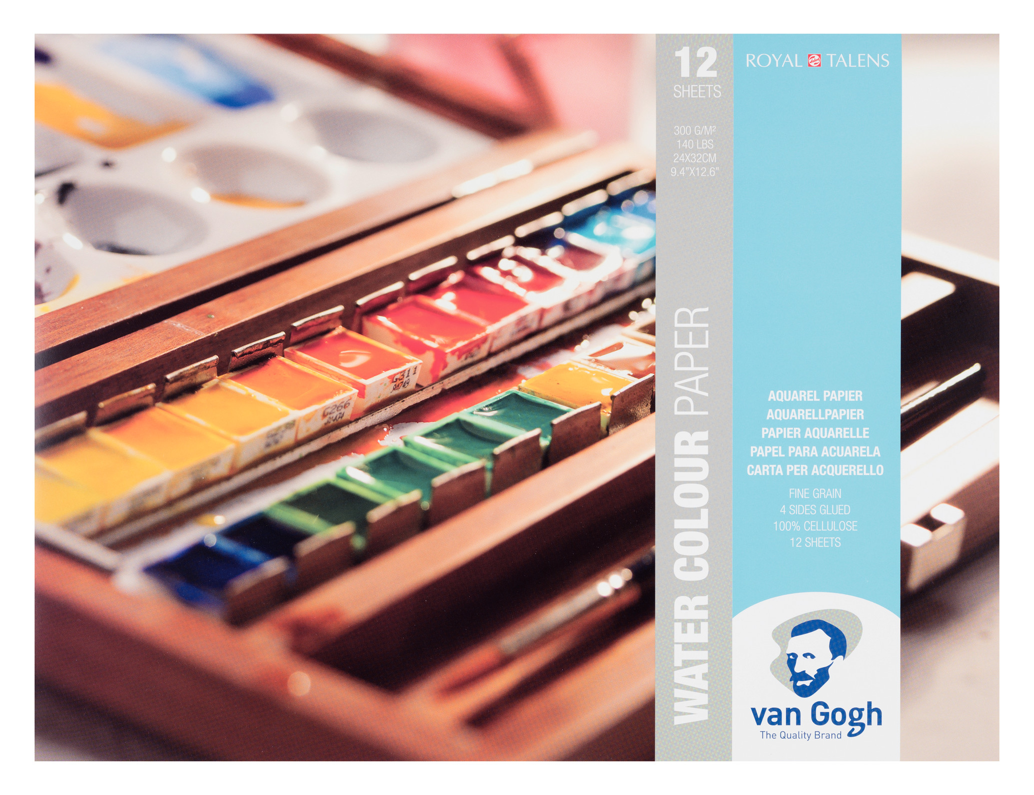 Van Gogh Blok met aquarelverfpapier 12 vellen 300 g formaat 24 x 32 cm