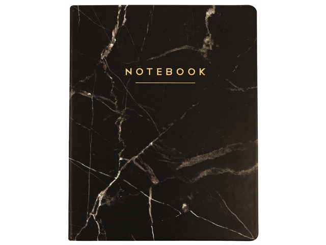 Notitieboek Eccolo Black Marble lijn ca.20x25cm 80gr.
