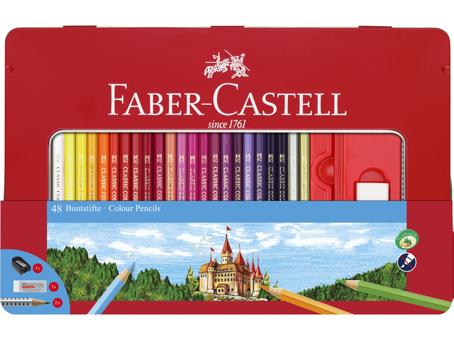Kleurpotlood FC Castle classic zeskantig metalen etui - FC-115888
