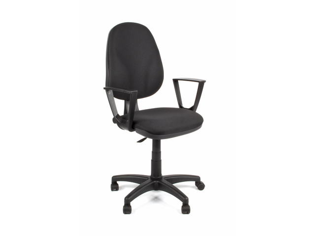 Bureaustoel Linea Tiger 01 zwart/zwart met armleuning