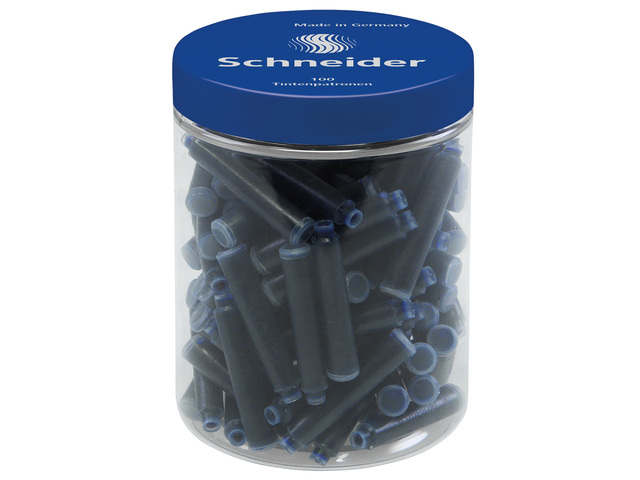 Inktpatronen Schneider Konings Blauw. Container à 100 st
