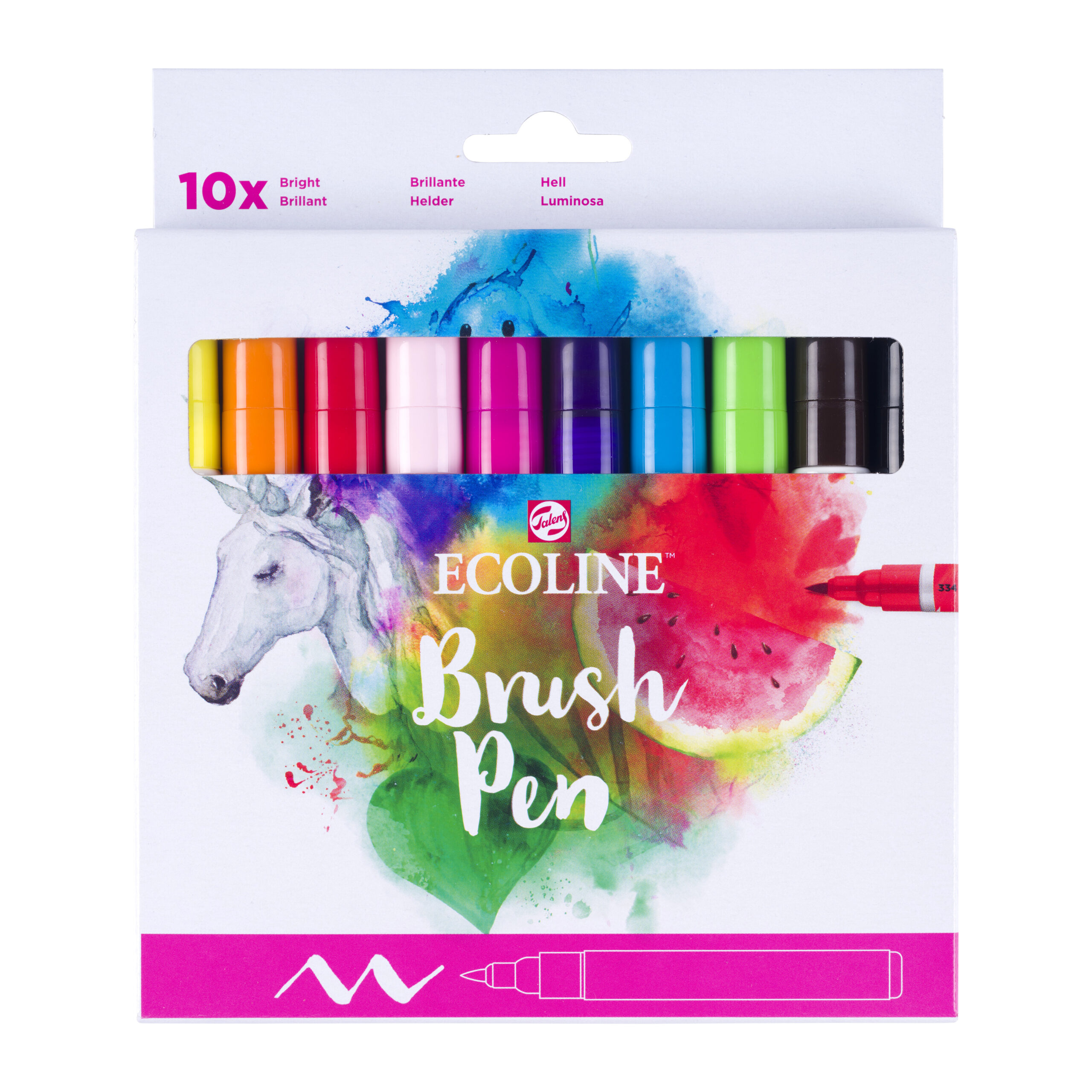 Ecoline Brush Pen set Helder | 10 colours