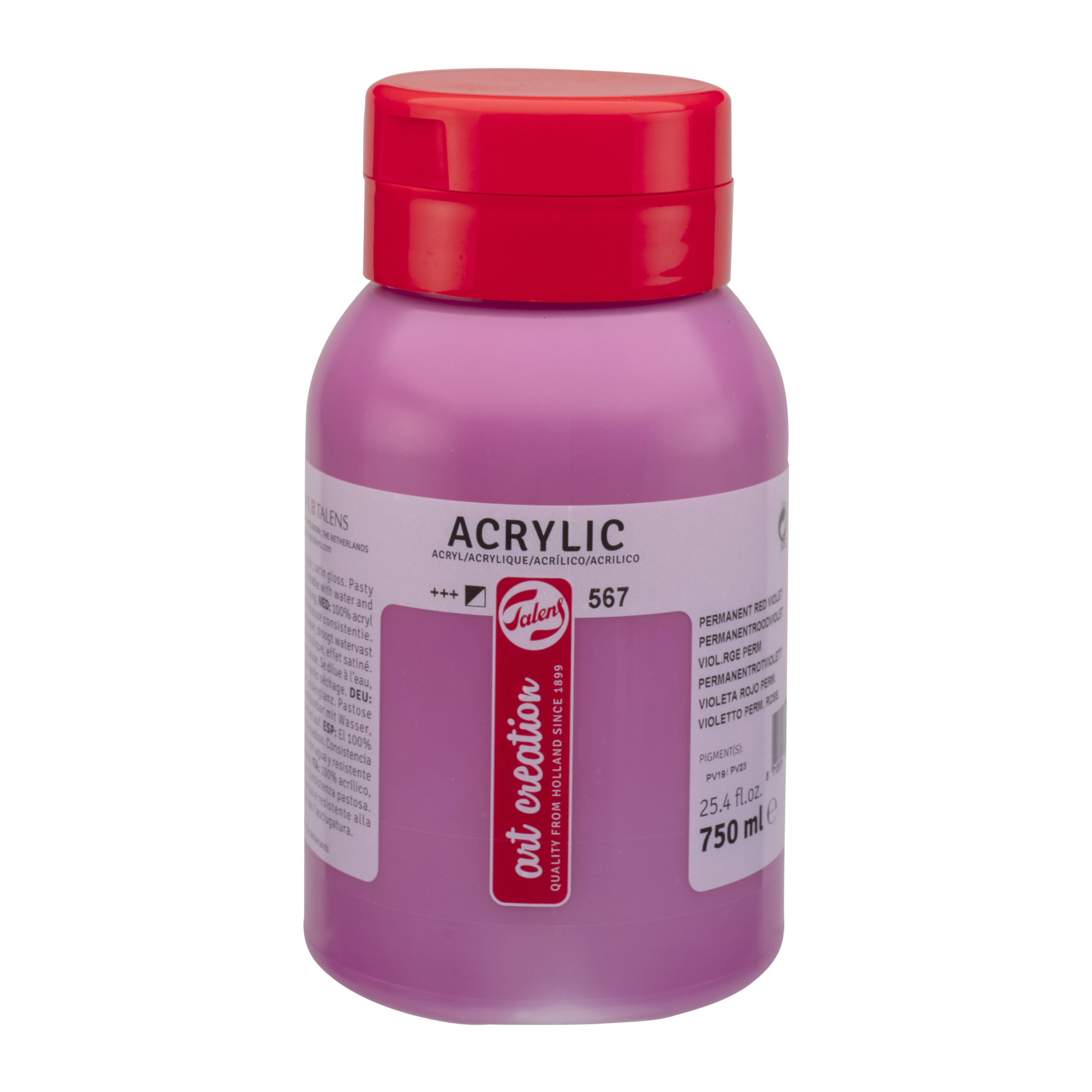 Talens Art Creation Acrylverf Pot 750 ml Permanentroodviolet 567