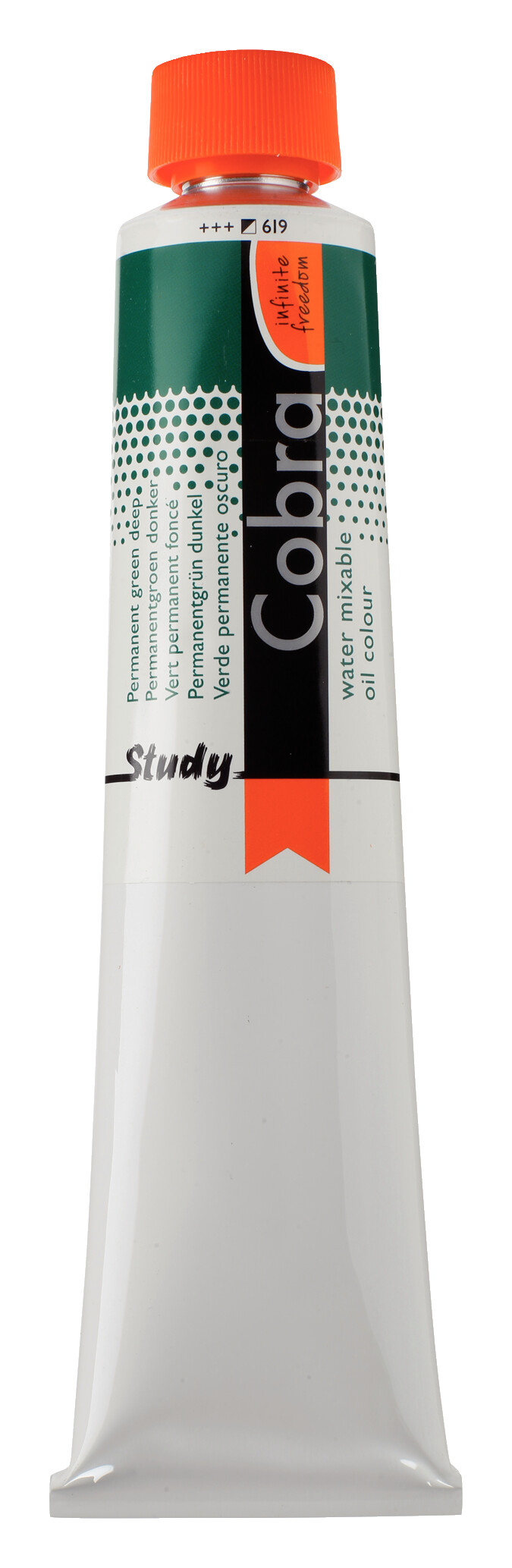 Cobra Study Water Vermengbare Olieverf Tube 200 ml Permanentgroen Donker 619