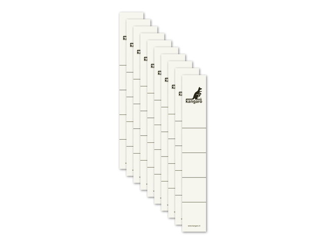 Ordneretiket Kangaro smal insteek pak 10st. 29x190mm