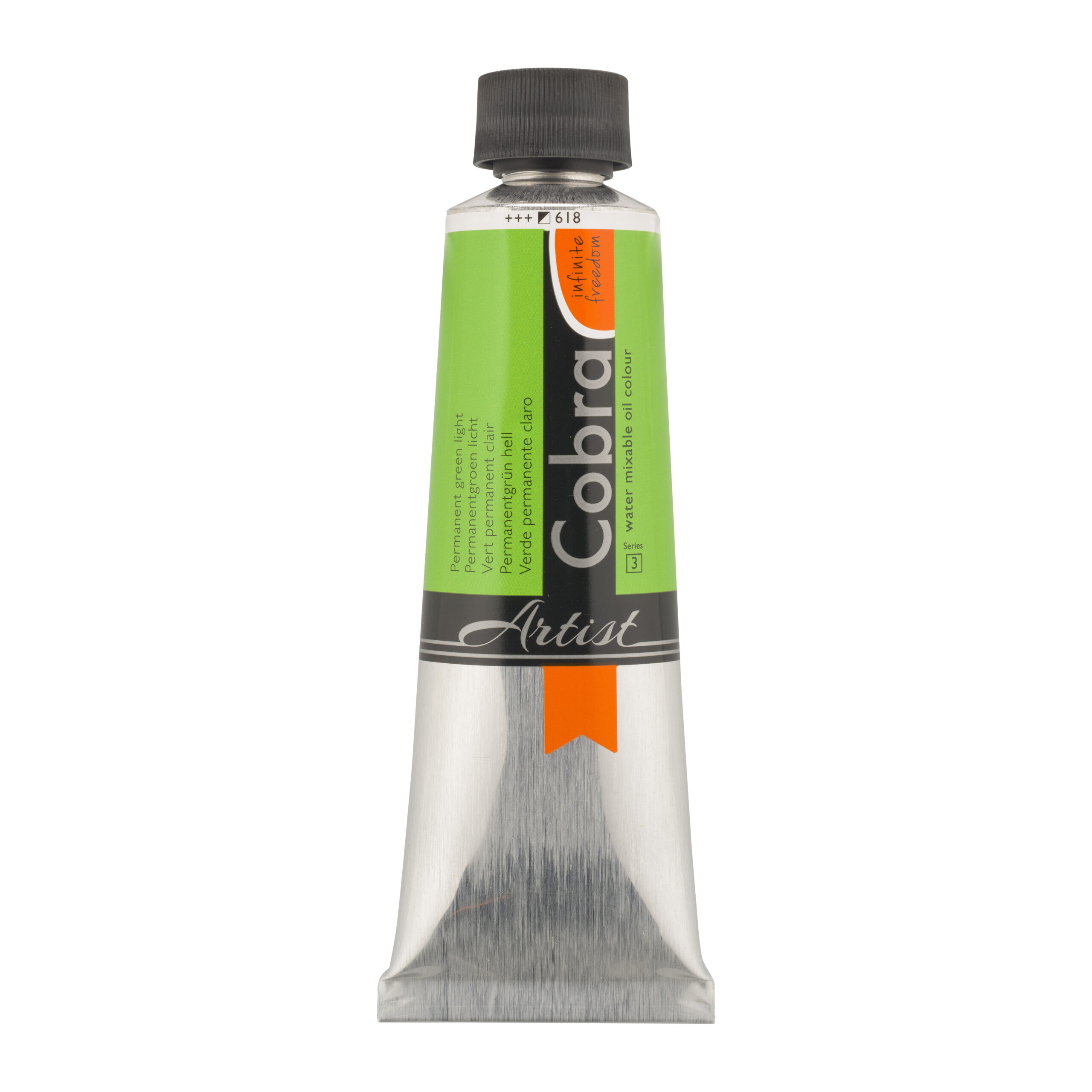 Cobra Artist Water Vermengbare Olieverf Tube 150 ml Permanentgroen Licht 618