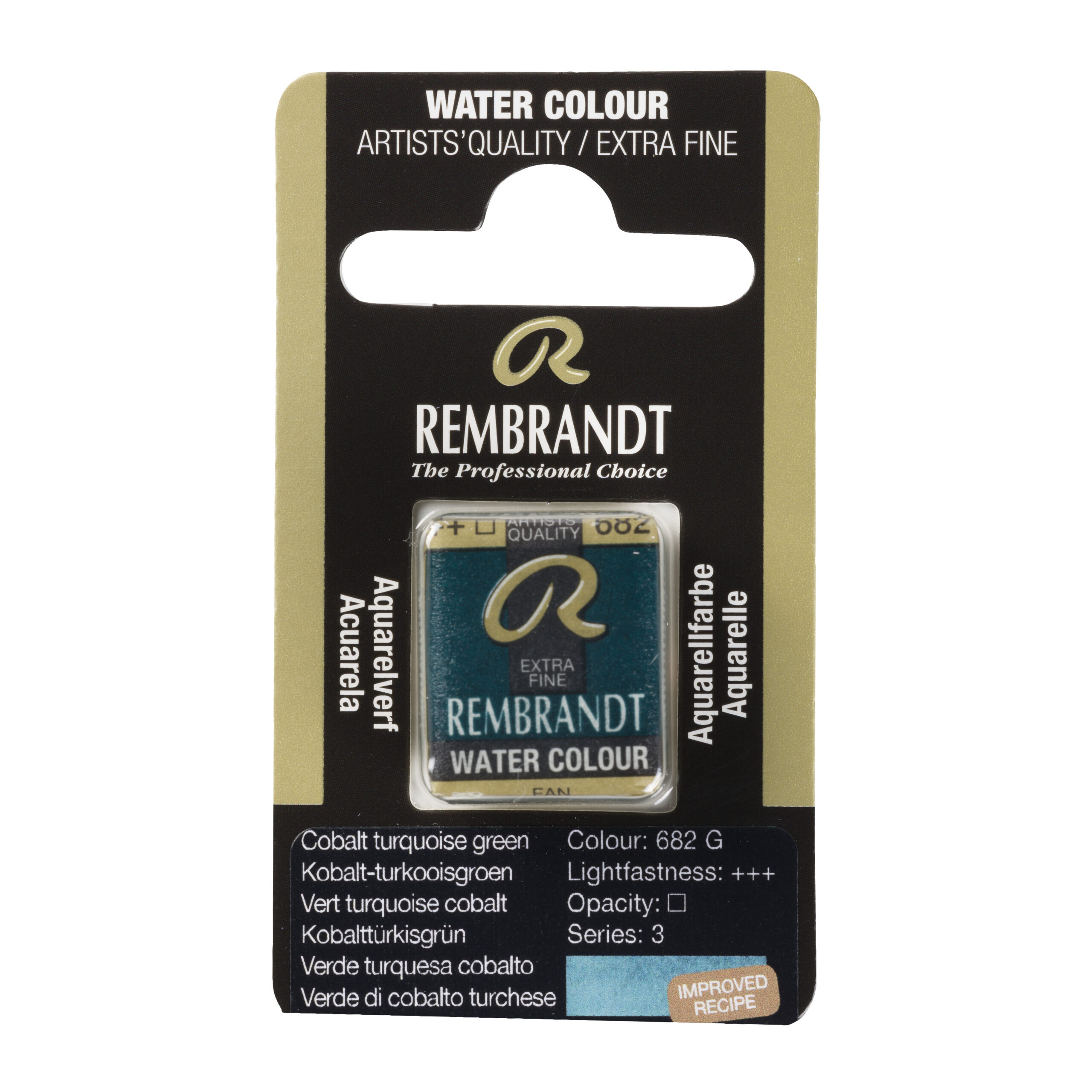 Rembrandt Aquarelverf Napje Kobalt-Turkooisgroen 682