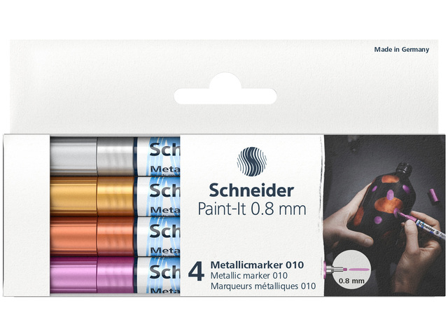 Metallic marker Schneider Paint-it 010 0.8mm etui 4st. - S-ML01011501