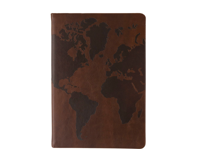 Notitieboek Eccolo Brown Legend Map lijn ca.15x20cm