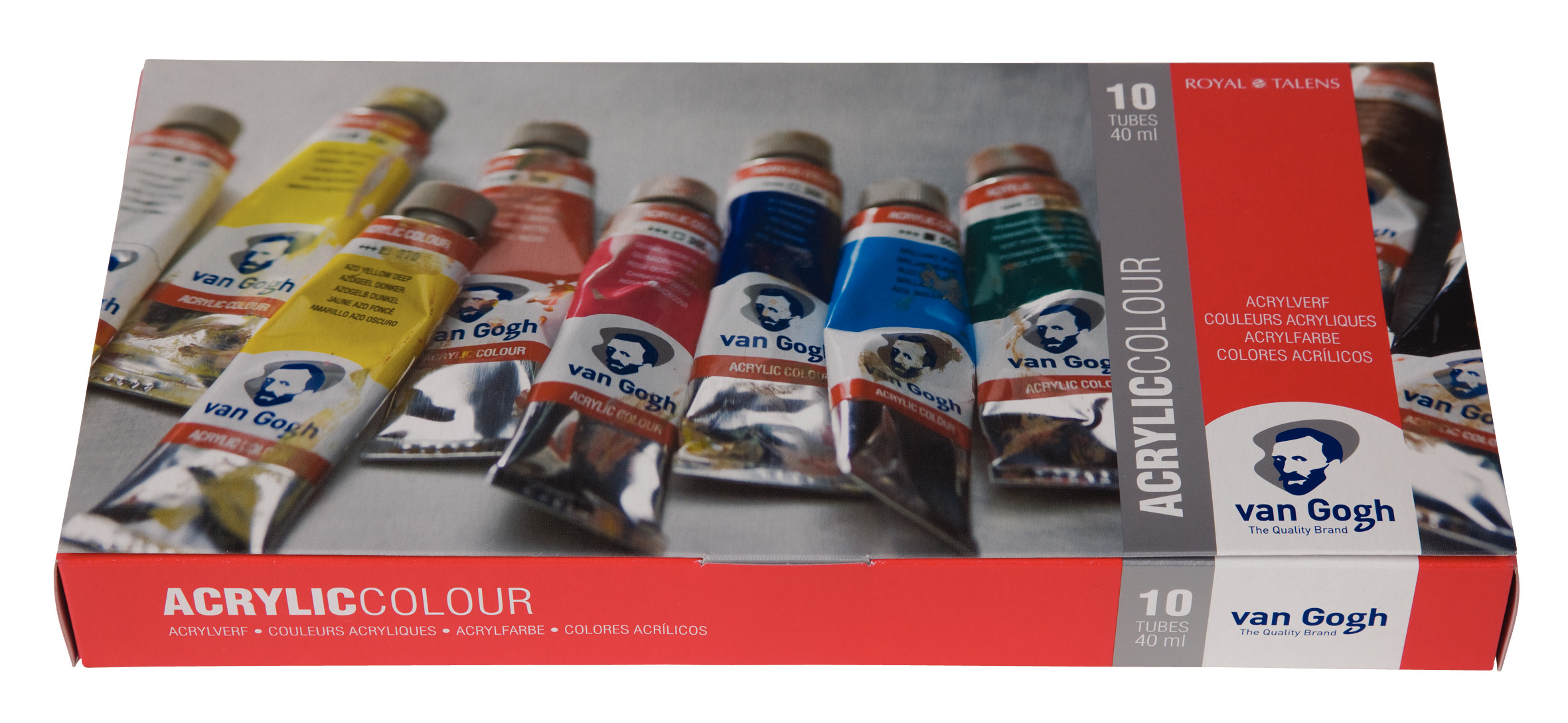 Van Gogh Acrylverf basisset met 10 kleuren in tubes van 40 ml