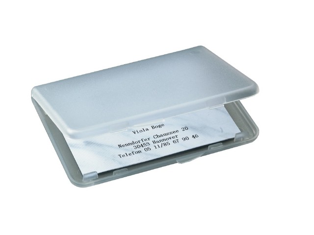 Visitekaartetui Sigel transp. 70x100x10mm voor 15 krt 89x57m