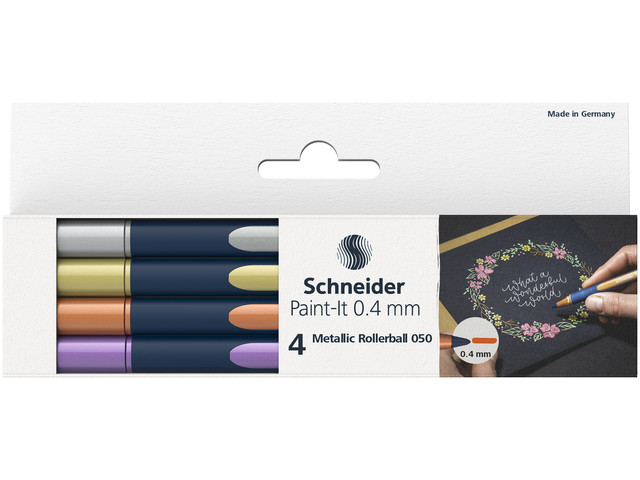 Metallic rollerball Schneider Paint-it 050 0.4mm etui 4st.