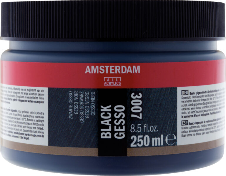 Amsterdam Zwart gesso 3007 pot 250 ml