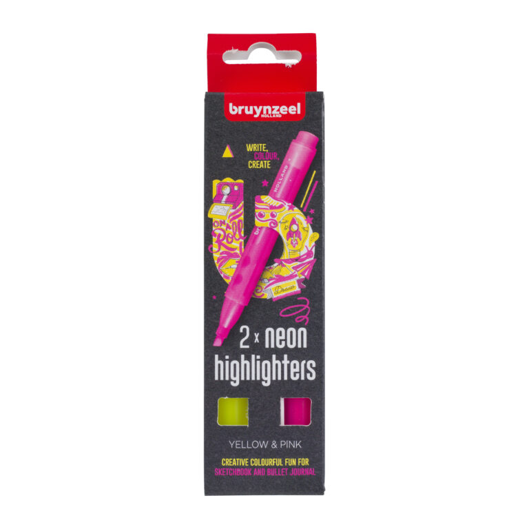 Bruynzeel Highlighters set 2 kleuren - geel en roze