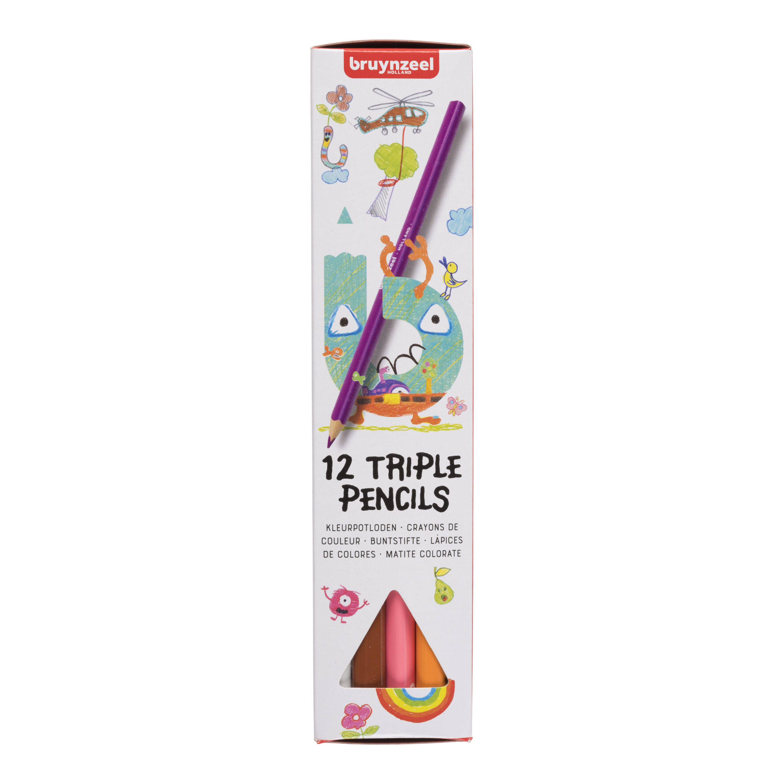 Bruynzeel Triple kleurpotloden set 12