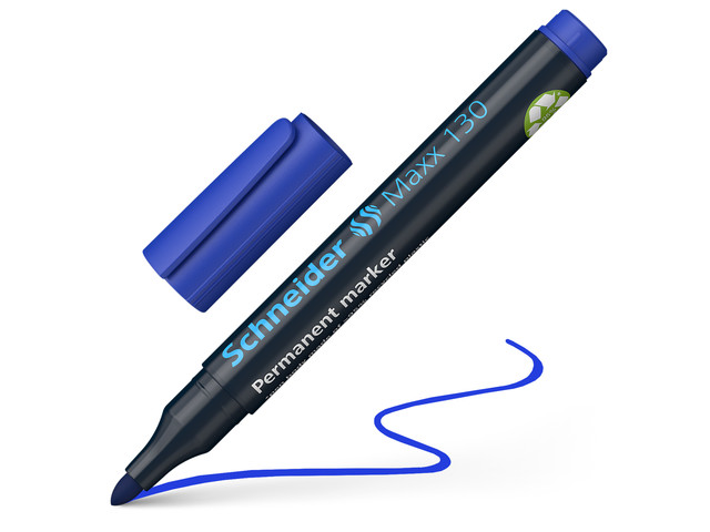 Marker Schneider Maxx 130 permanent, ronde punt blauw - S-113003