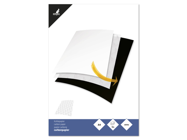 Carbonpapier Kangaro A4 10 vel wit