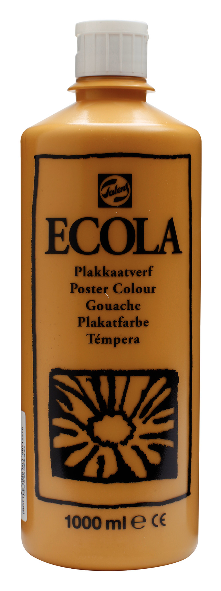 Ecola Plakkaatverf Fles 1000 ml Gele Oker 227