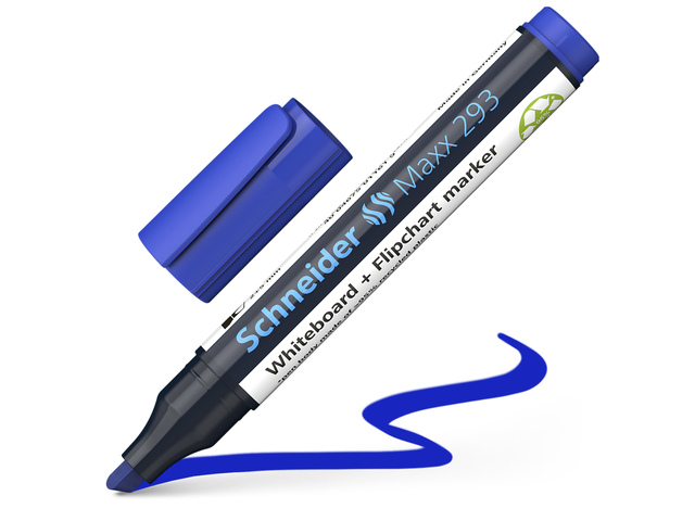Boardmarker Schneider Maxx 293 2-5mm beitel punt blauw