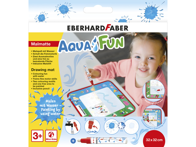 Tekenmat EFA Aquafun 32x32cm incl. 1 waterstift