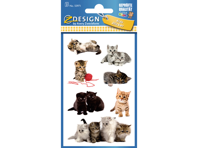 Papieretiket Z-design Kids pakje a 3 vel katten foto