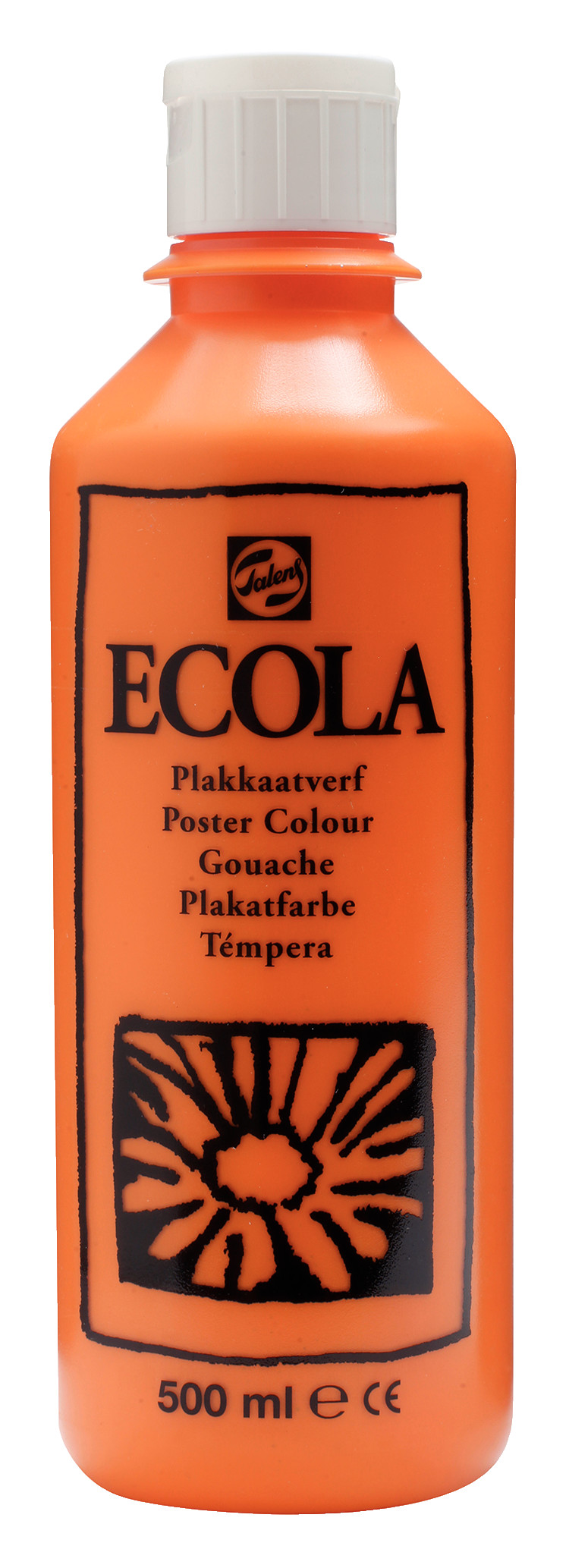 Ecola Plakkaatverf Fles 500 ml Oranje 235
