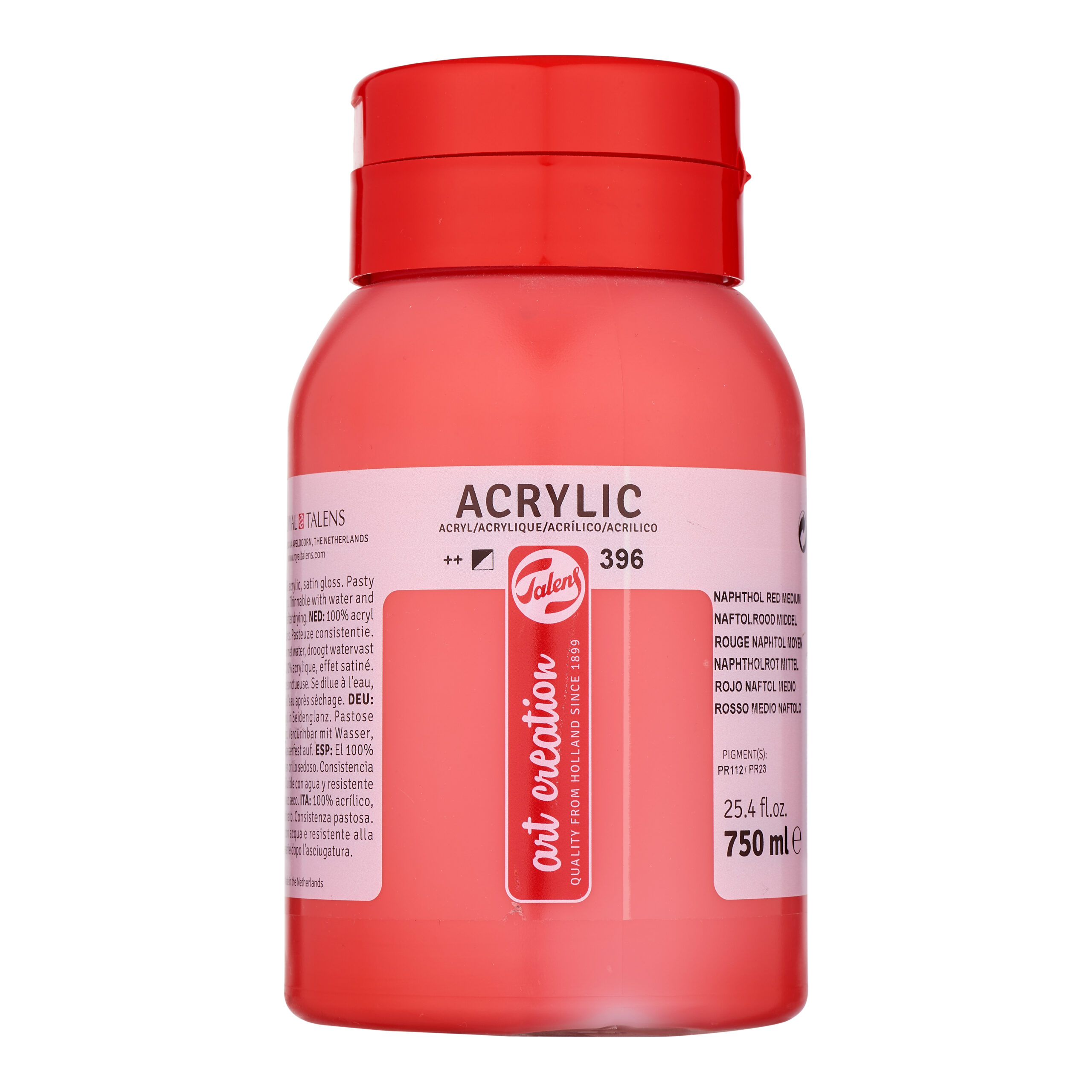Talens Art Creation Acrylverf Pot 750 ml Naftolrood Middel 396