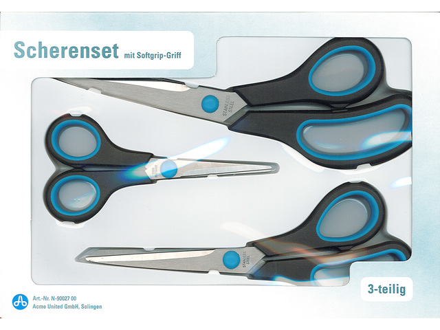 Scharenset Westcott Easy Grip RVS, 3-delig, 14 - 20,1 -