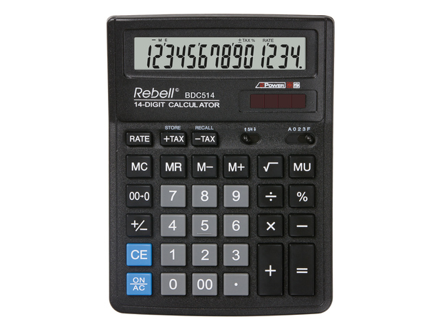 Calculator Rebell-BDC514-BX zwart