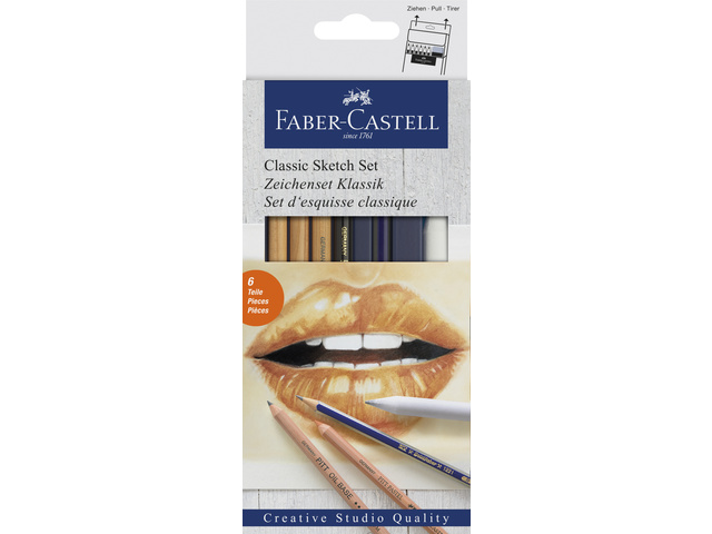 Potloodset FC classic 6 delig: 1x Goldfaber grafiet