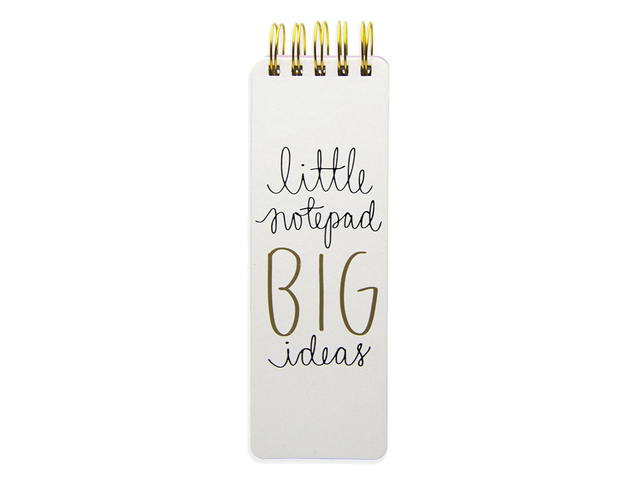 Notitieblok Eccolo DL spiraal White lijn ca.8x23cm 100gr.