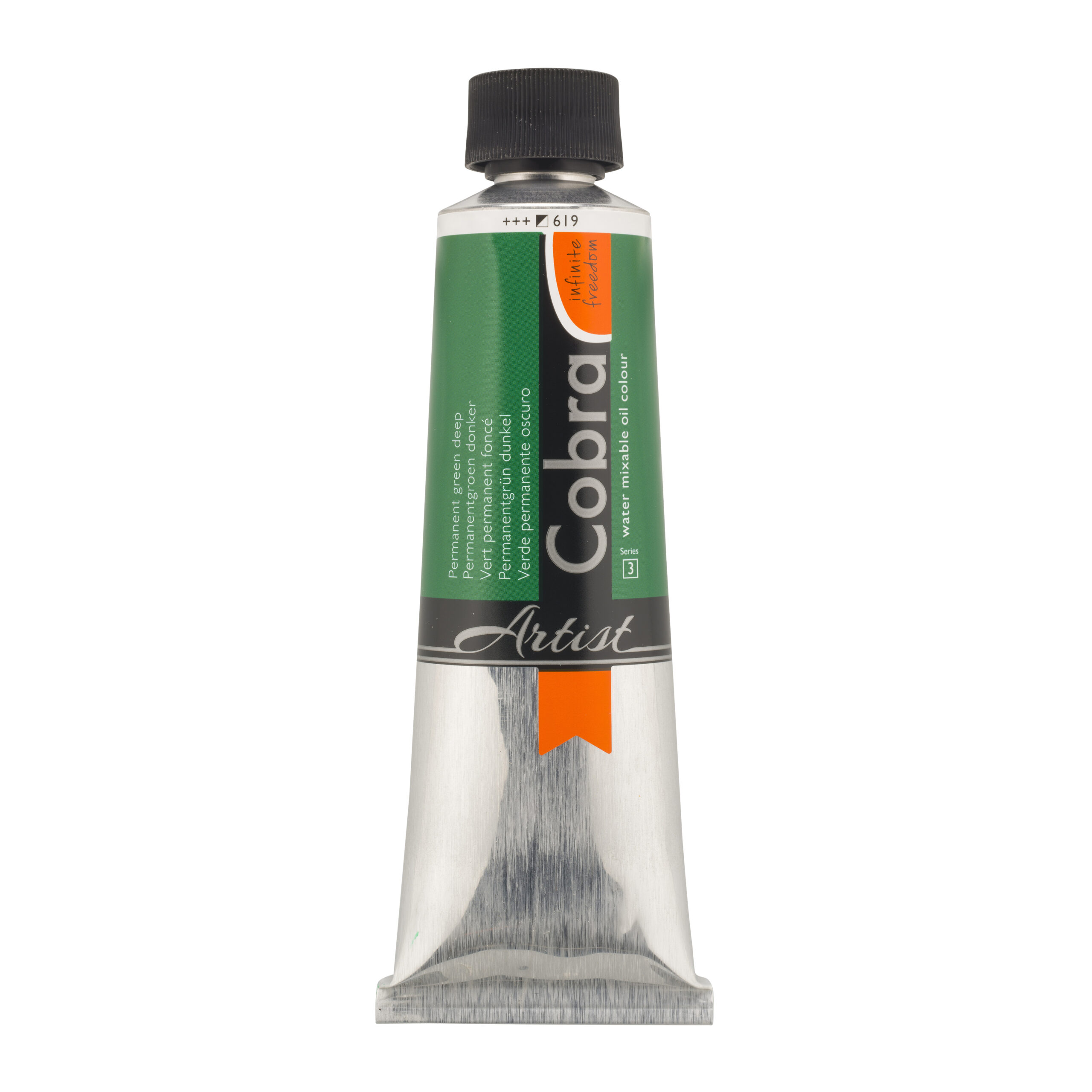 Cobra Artist Water Vermengbare Olieverf Tube 150 ml Permanentgroen Donker 619