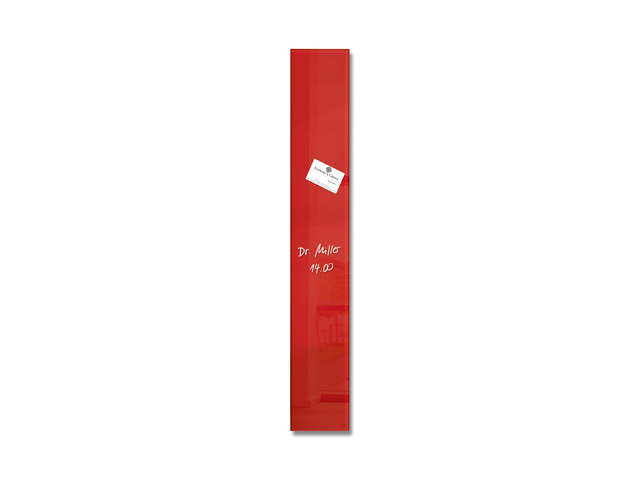 Glasmagneetbord Sigel rood 120x780x15mm 2 magneten+bev.ma